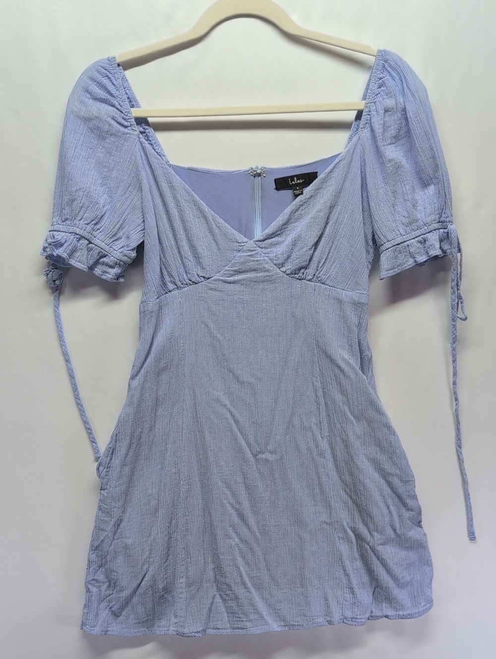 70.Lulu's Light Blue Puff-Sleeve Tunic Dress